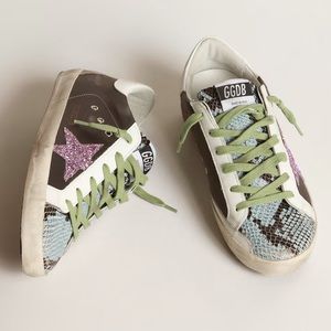 Golden goose grey and python superstar 38